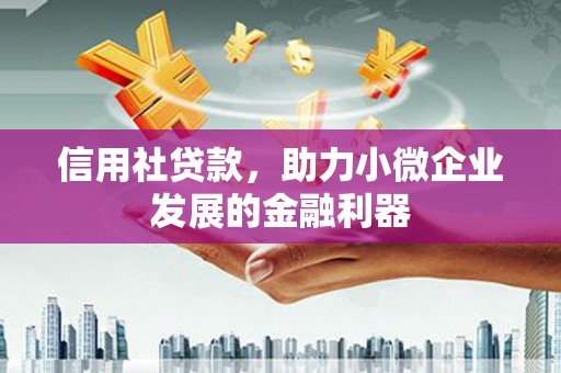怀柔信用社贷款，助力小微企业发展的金融利器