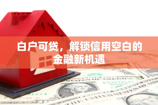 怀柔白户可贷，解锁信用空白的金融新机遇