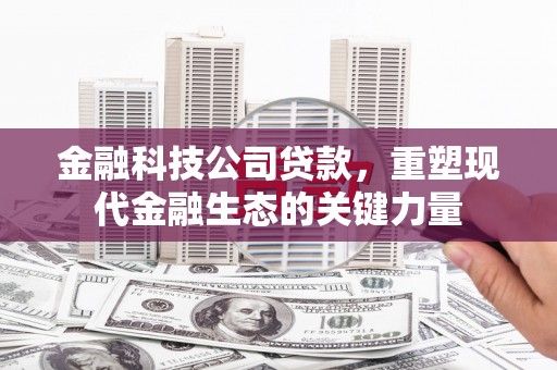 怀柔金融科技公司贷款，重塑现代金融生态的关键力量