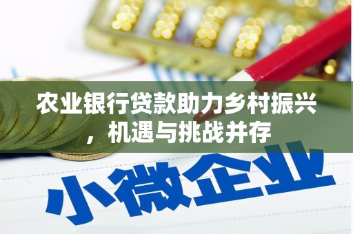 怀柔农业银行贷款助力乡村振兴，机遇与挑战并存